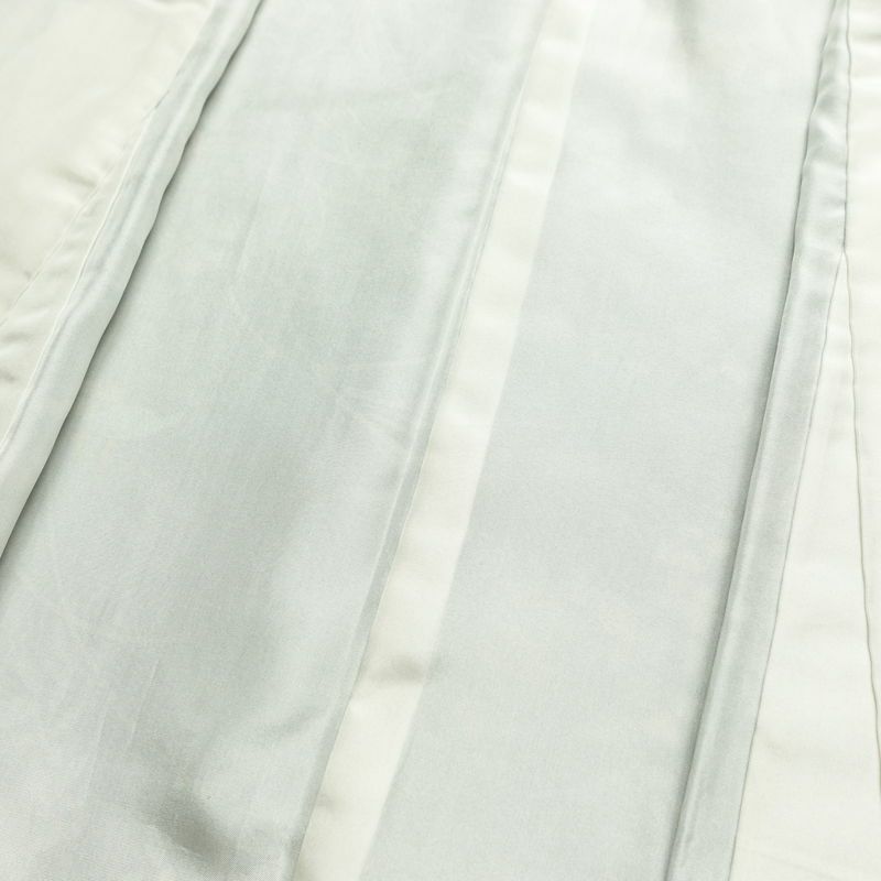 小紋 縮緬 総柄 正絹 花柄 袷仕立て 身丈157.5cm 裄丈62.5cm リサイクル着物 着物 くすみブルー 青・紺_画像19