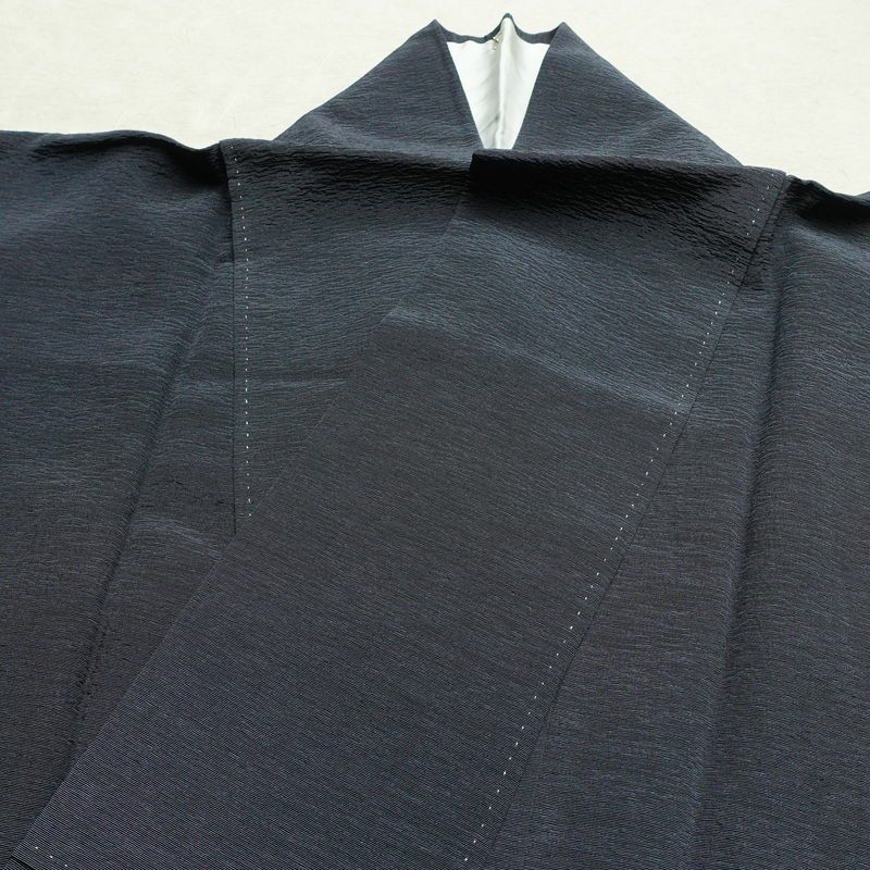 付け下げ 樽本伊勢蔵 京友禅伝統工芸士 落款入り 縮緬 正絹 茶道具 その他の柄 袷仕立て 身丈163.5cm 裄丈70.5cm リサイクル着物 着物 金彩 入学式 卒業式 七五三 お宮参り フォーマル シンプル 青・紺_画像17