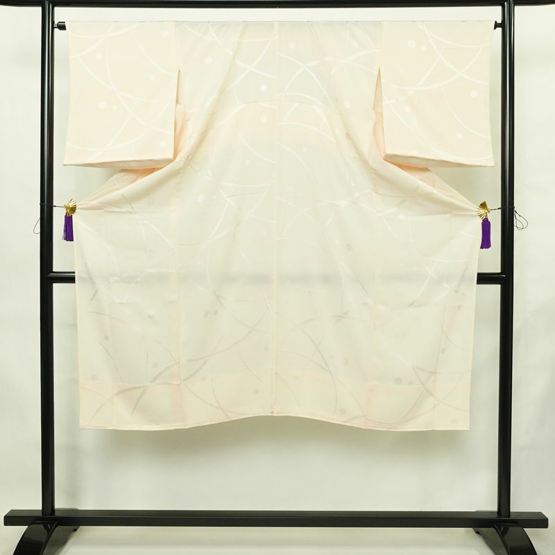 長襦袢 正絹 木の葉・植物柄 袖無双・胴抜き 身丈133cm 裄丈66cm リサイクル着物 着物 フォーマル ピンク_画像1