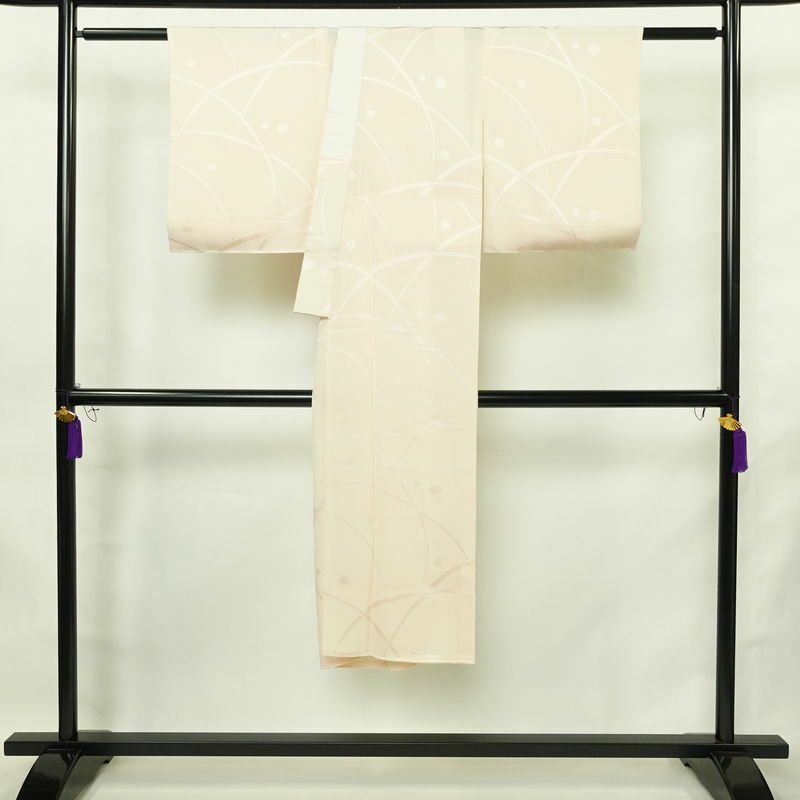 長襦袢 正絹 木の葉・植物柄 袖無双・胴抜き 身丈133cm 裄丈66cm リサイクル着物 着物 フォーマル ピンク_画像2