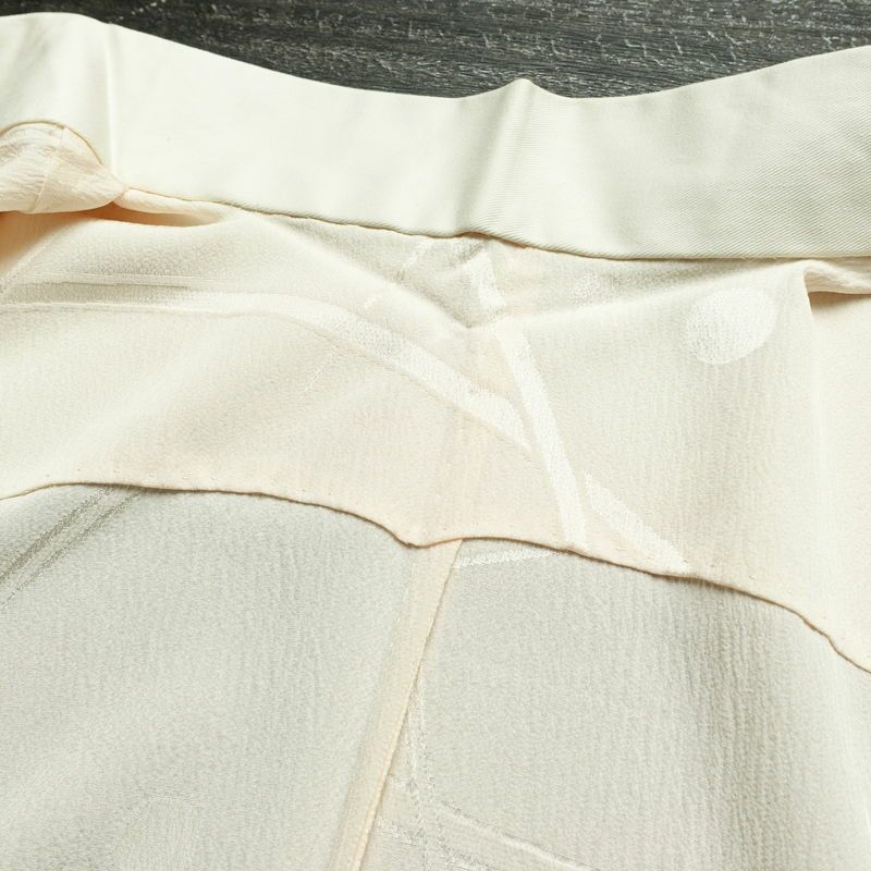 長襦袢 正絹 木の葉・植物柄 袖無双・胴抜き 身丈133cm 裄丈66cm リサイクル着物 着物 フォーマル ピンク_画像21