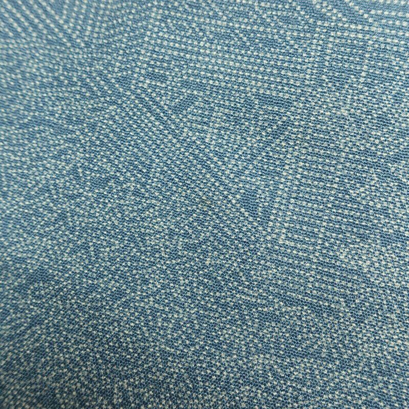 小紋 江戸小紋 混紡 古典柄 袷仕立て 身丈155.5cm 裄丈65.5cm リサイクル着物 着物 青・紺_画像20