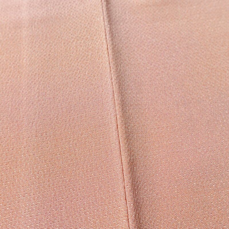 小紋 良品 しつけ糸付き 縮緬 一つ紋付き 正絹 その他の柄 袷仕立て 身丈165cm 裄丈67.5cm リサイクル着物 着物 ぼかし 入学式 七五三 お宮参り フォーマル シンプル ピンク_画像10