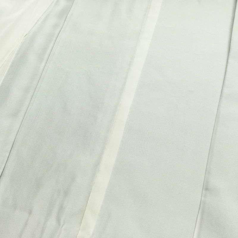 紬 しつけ糸付き 正絹 木の葉・植物柄 袷仕立て 身丈154cm 裄丈63cm リサイクル着物 着物 青・紺_画像19