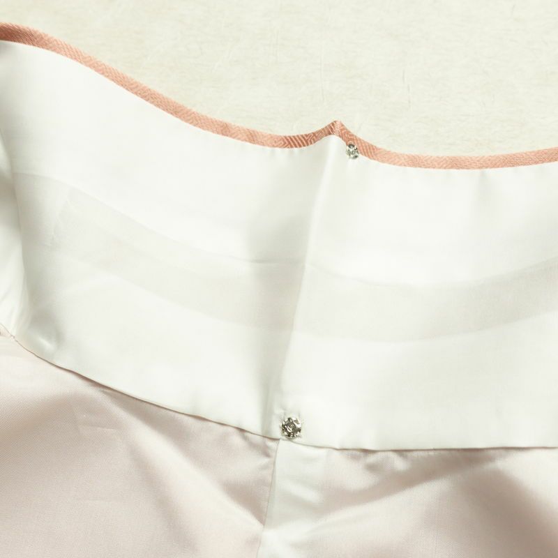 付け下げ 一つ紋付き 正絹 古典柄 袷仕立て 身丈162cm 裄丈67cm リサイクル着物 着物 刺繍 金彩 入学式 卒業式 七五三 お宮参り フォーマル ピンク_画像20