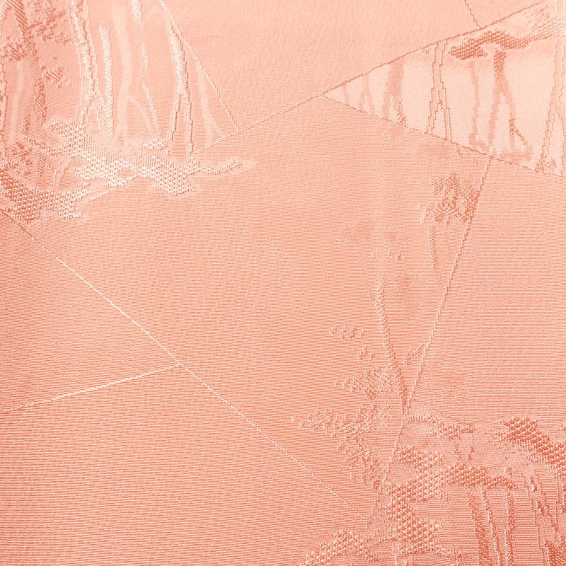 色無地 しつけ糸付き 正絹 木の葉・植物柄 袷仕立て 身丈160.5cm 裄丈64.5cm リサイクル着物 着物 フォーマル ピンク_画像7