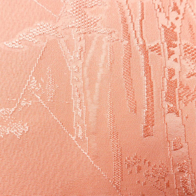 色無地 しつけ糸付き 正絹 木の葉・植物柄 袷仕立て 身丈160.5cm 裄丈64.5cm リサイクル着物 着物 フォーマル ピンク_画像9