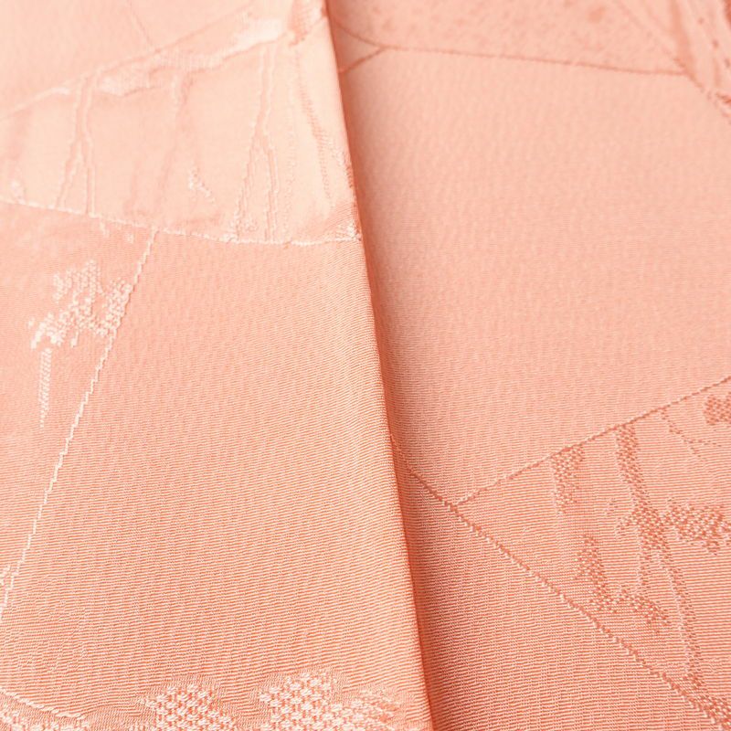 色無地 しつけ糸付き 正絹 木の葉・植物柄 袷仕立て 身丈160.5cm 裄丈64.5cm リサイクル着物 着物 フォーマル ピンク_画像12