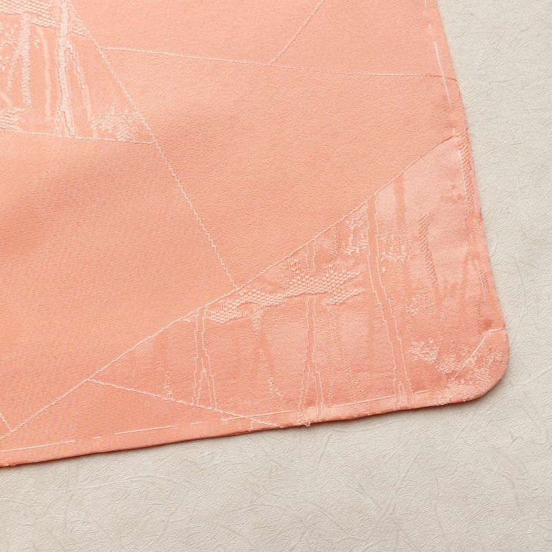 色無地 しつけ糸付き 正絹 木の葉・植物柄 袷仕立て 身丈160.5cm 裄丈64.5cm リサイクル着物 着物 フォーマル ピンク_画像16