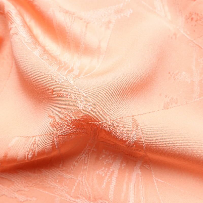 色無地 しつけ糸付き 正絹 木の葉・植物柄 袷仕立て 身丈160.5cm 裄丈64.5cm リサイクル着物 着物 フォーマル ピンク_画像21