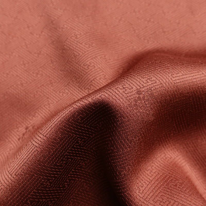 訪問着 しつけ糸付き 綸子 正絹 古典柄 袷仕立て 身丈156cm 裄丈64.5cm リサイクル着物 着物 箔 入学式 卒業式 結婚式 七五三 お宮参り フォーマル 小豆・エンジ_画像21