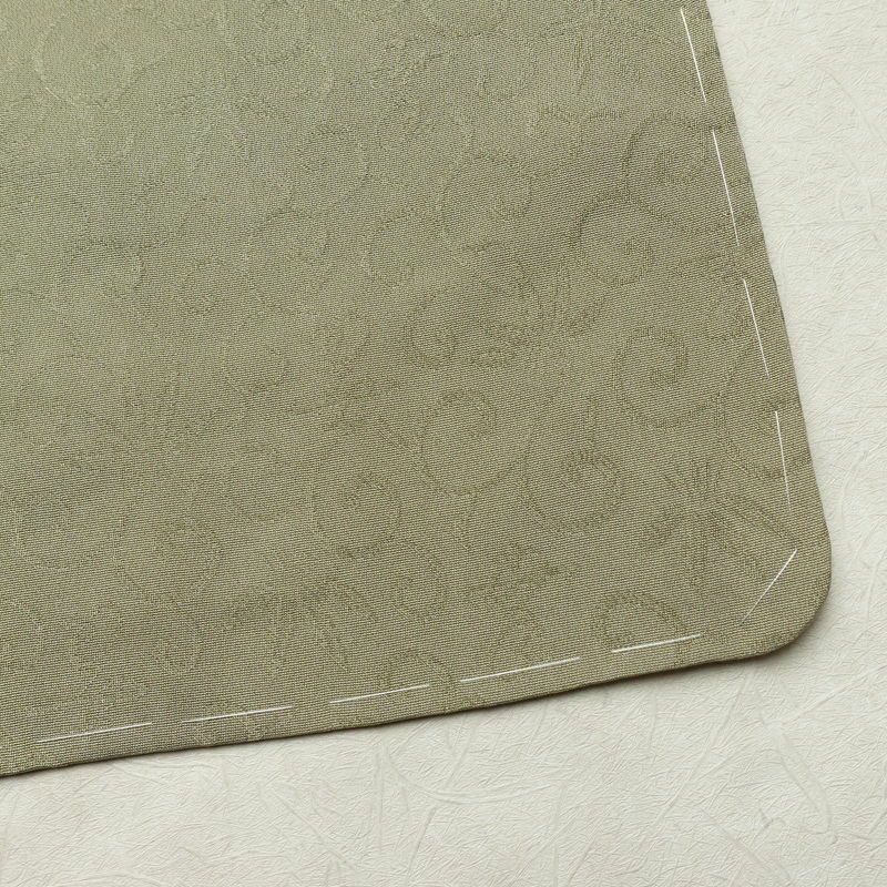 色留袖 落款入り 金駒刺繍 正絹 流水・波柄 袷仕立て 身丈166cm 裄丈69cm リサイクル着物 一部しつけ糸付き 着物 共八掛 フォーマル 緑・うぐいす色_画像16