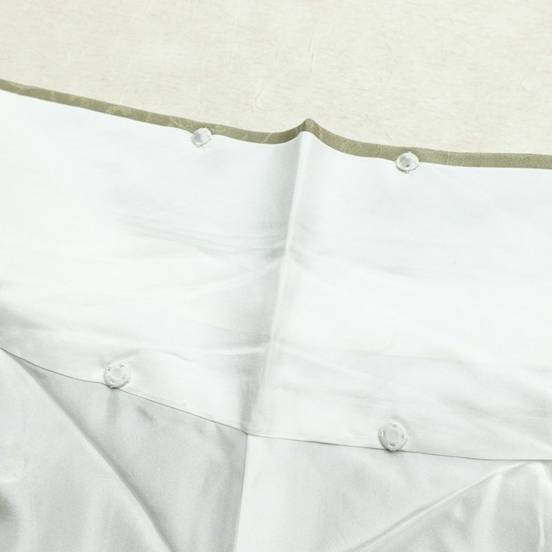 色留袖 落款入り 金駒刺繍 正絹 流水・波柄 袷仕立て 身丈166cm 裄丈69cm リサイクル着物 一部しつけ糸付き 着物 共八掛 フォーマル 緑・うぐいす色_画像22