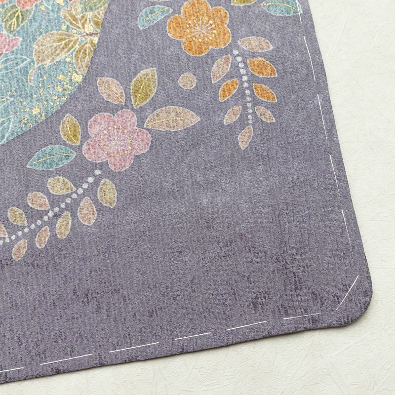 訪問着 良品 金駒刺繍 正絹 花柄 袷仕立て 身丈165.5cm 裄丈69cm リサイクル着物 一部しつけ糸付き 着物 箔 入学式 卒業式 結婚式 七五三 パーティー お宮参り フォーマル 菊 くすみブルー くすみパープル 多色使い_画像17