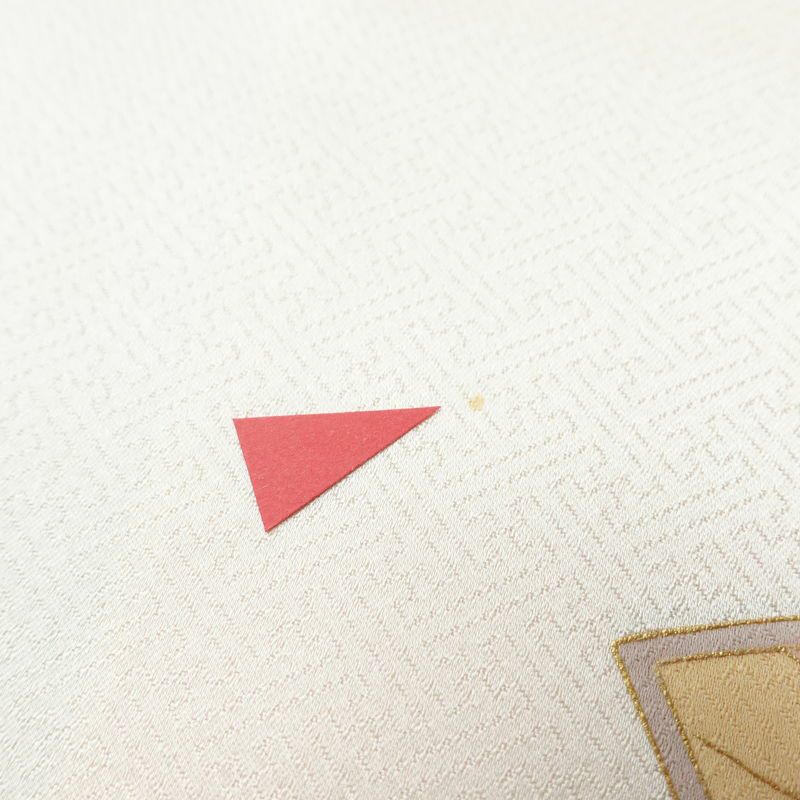 訪問着 綸子 正絹 古典柄 袷仕立て 身丈165cm 裄丈68cm リサイクル着物 着物 金彩 入学式 卒業式 七五三 お宮参り フォーマル ピンク_画像11