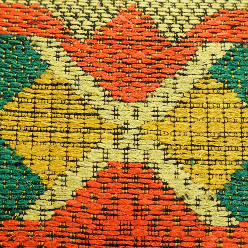 名古屋帯 太鼓柄 美品 正絹 幾何学柄・抽象柄 松葉仕立て なごや帯 リサイクル帯 帯 紬地 黒_画像4