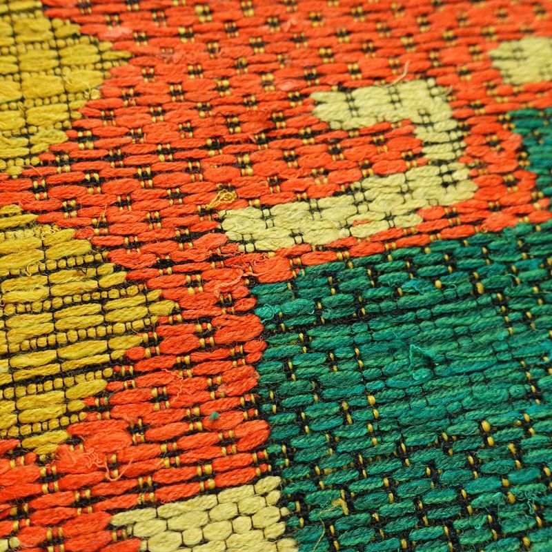 名古屋帯 太鼓柄 美品 正絹 幾何学柄・抽象柄 松葉仕立て なごや帯 リサイクル帯 帯 紬地 黒_画像5