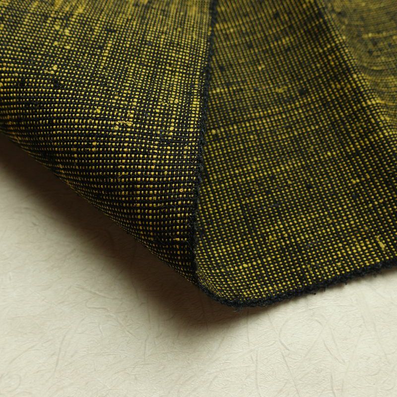 名古屋帯 太鼓柄 美品 正絹 幾何学柄・抽象柄 松葉仕立て なごや帯 リサイクル帯 帯 紬地 黒_画像10