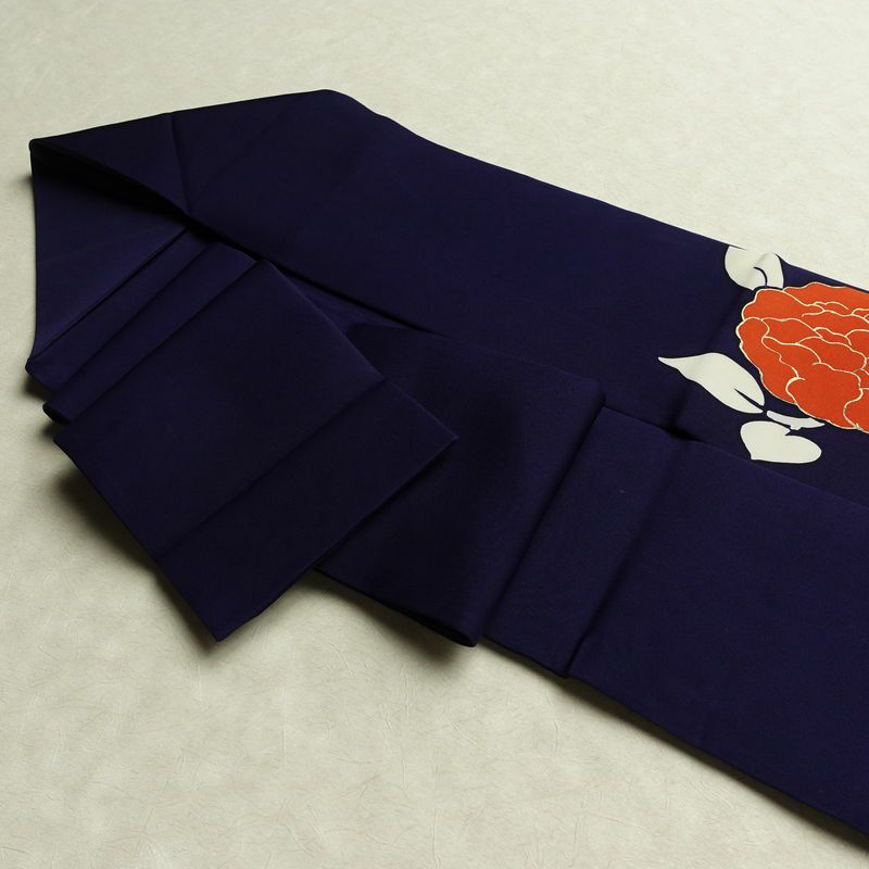 名古屋帯 太鼓柄 金駒刺繍 正絹 花柄 名古屋仕立て なごや帯 リサイクル帯 帯 金彩 シンプル 青・紺_画像21