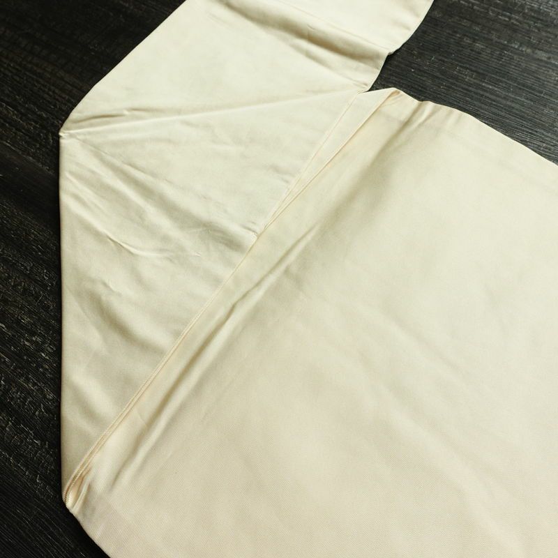 名古屋帯 太鼓柄 正絹 花柄 名古屋仕立て なごや帯 リサイクル帯 帯 刺繍 箔 椿 白_画像21