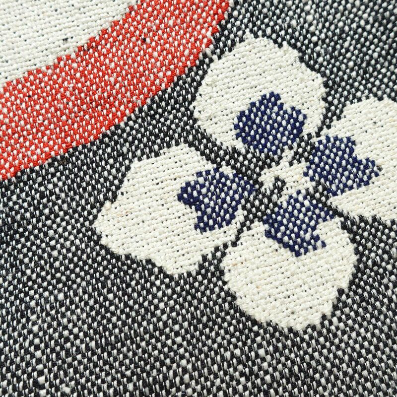 名古屋帯 六通柄 正絹 人物・動物柄 松葉仕立て なごや帯 リサイクル帯 帯 紬地 グレー_画像3