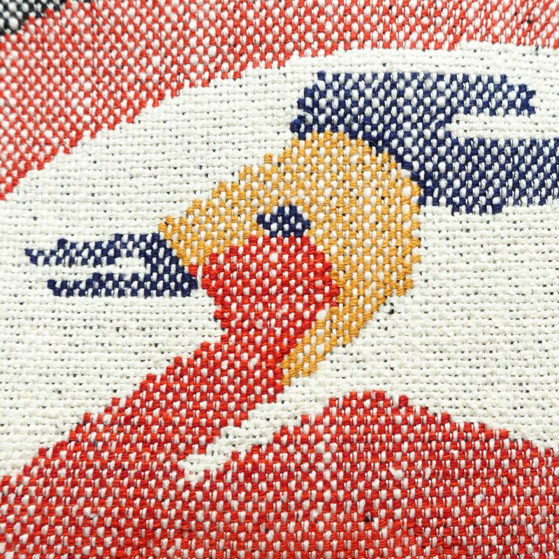 名古屋帯 六通柄 正絹 人物・動物柄 松葉仕立て なごや帯 リサイクル帯 帯 紬地 グレー_画像6