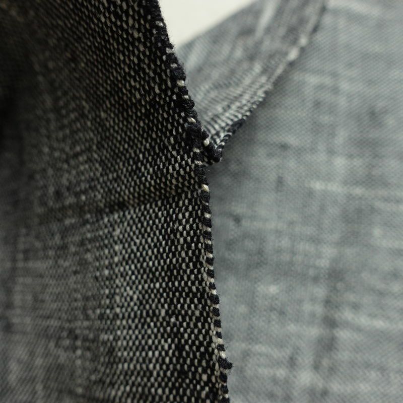 名古屋帯 六通柄 正絹 人物・動物柄 松葉仕立て なごや帯 リサイクル帯 帯 紬地 グレー_画像19