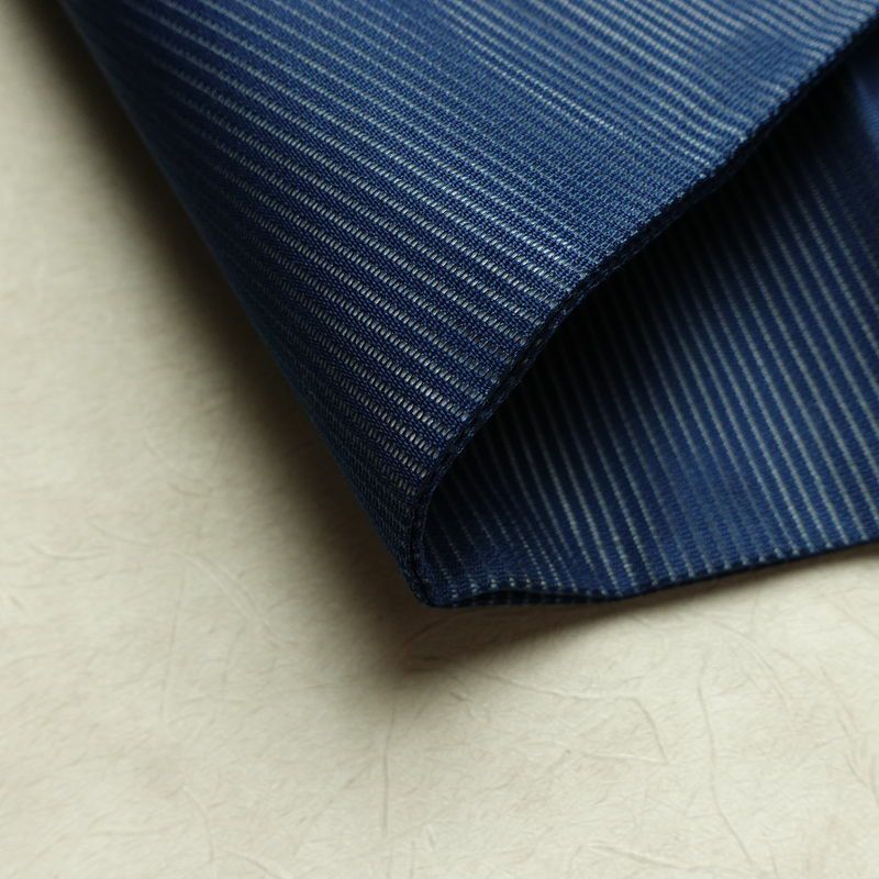 名古屋帯 太鼓柄 良品 夏用 金駒刺繍 正絹 幾何学柄・抽象柄 名古屋仕立て なごや帯 リサイクル帯 帯 刺繍 青・紺_画像10