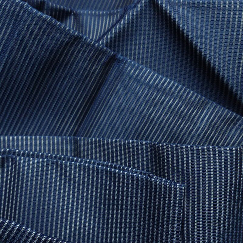 名古屋帯 太鼓柄 良品 夏用 金駒刺繍 正絹 幾何学柄・抽象柄 名古屋仕立て なごや帯 リサイクル帯 帯 刺繍 青・紺_画像17