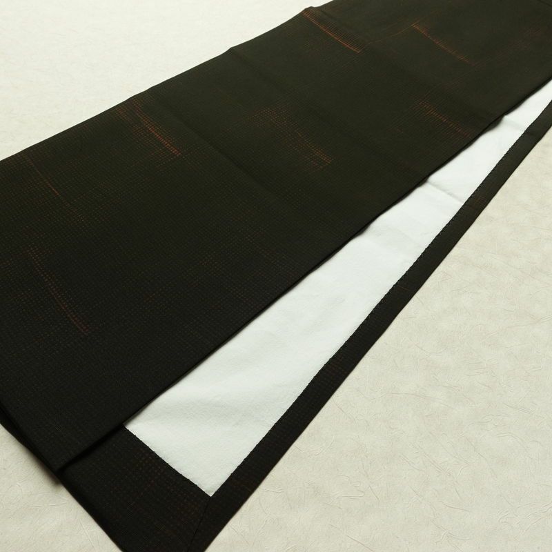 名古屋帯 全通柄 正絹 その他の柄 通し仕立て なごや帯 リサイクル帯 帯 モダン 茶_画像8