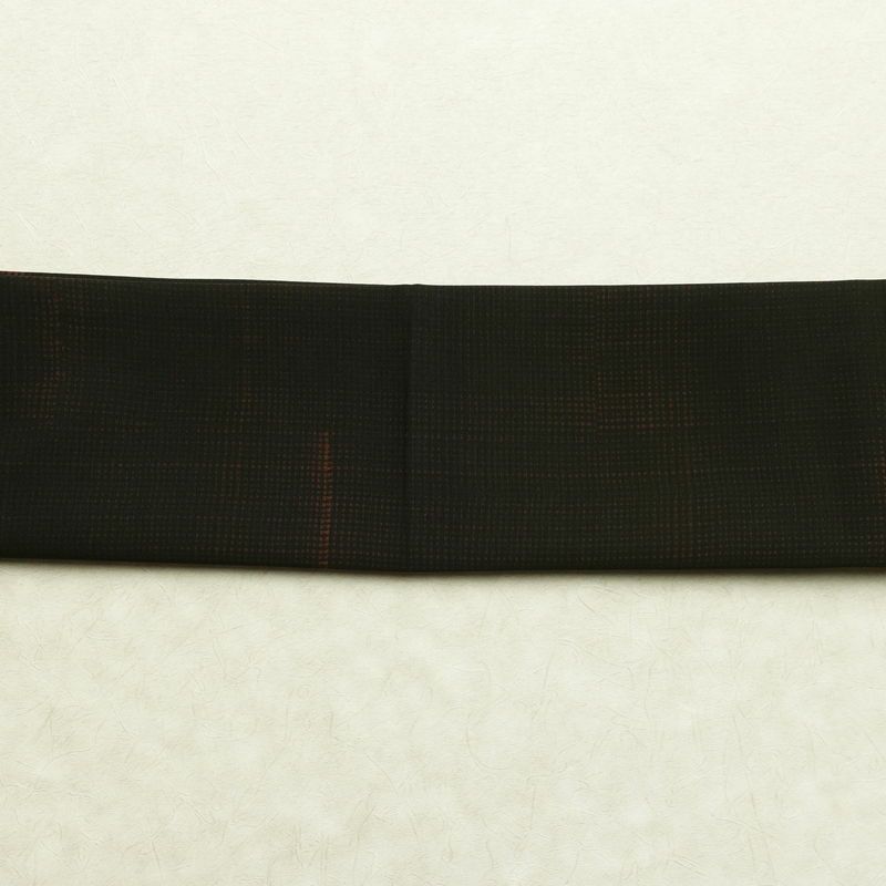 名古屋帯 全通柄 正絹 その他の柄 通し仕立て なごや帯 リサイクル帯 帯 モダン 茶_画像15