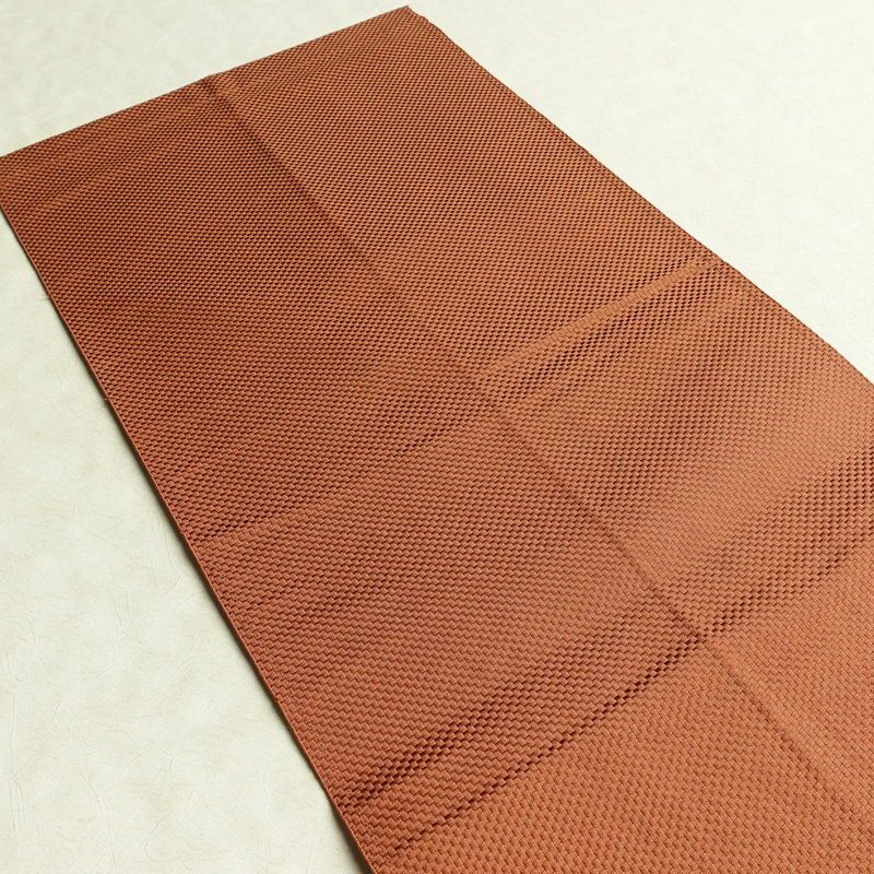 名古屋帯 太鼓柄 正絹 幾何学柄・抽象柄 通し仕立て なごや帯 リサイクル帯 帯 モダン シンプル 茶_画像16