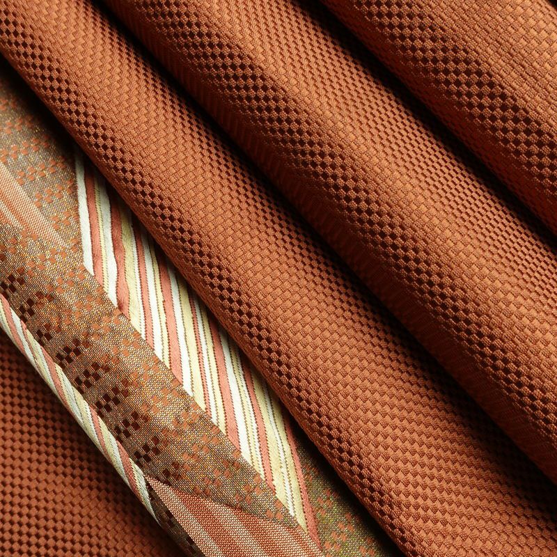 名古屋帯 太鼓柄 正絹 幾何学柄・抽象柄 通し仕立て なごや帯 リサイクル帯 帯 モダン シンプル 茶_画像19