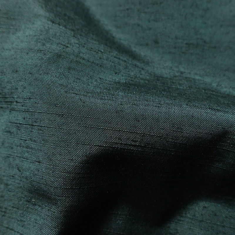 男性用 紬 着物 美品 羽織付き 2点セット しつけ糸付き アンサンブル 正絹 無地 袷仕立て 身丈136cm 裄丈67.5cm リサイクル着物 着物 青緑 緑・うぐいす色_画像21