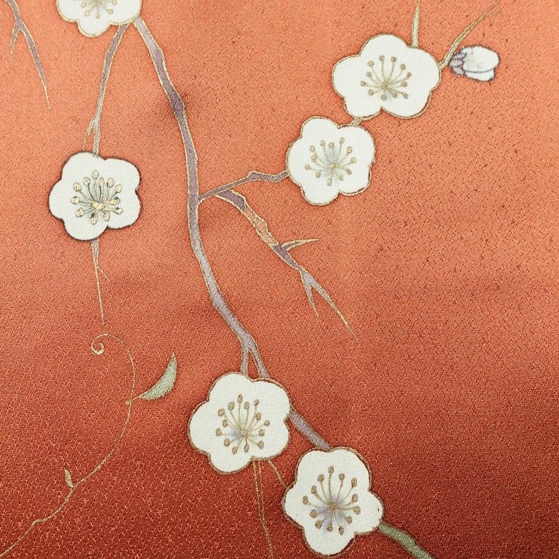 訪問着 美品 二代目清次郎 落款入り しつけ糸付き 正絹 花柄 袷仕立て 身丈161cm 裄丈62cm リサイクル着物 着物 共八掛 金彩 入学式 卒業式 七五三 お宮参り フォーマル 雀茶 茶_画像8