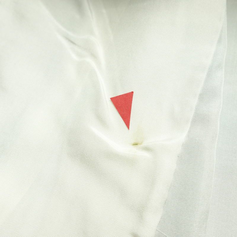 紬 しつけ糸付き 正絹 その他の柄 袷仕立て 身丈163cm 裄丈63.5cm リサイクル着物 着物 モダン 洒落 簪 かんざし 黒_画像19