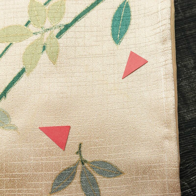 訪問着 良品 しつけ糸付き 正絹 古典柄 袷仕立て 身丈164cm 裄丈66.5cm リサイクル着物 着物 箔 入学式 卒業式 七五三 お宮参り フォーマル 菊 ピンクベージュ ベージュ_画像21