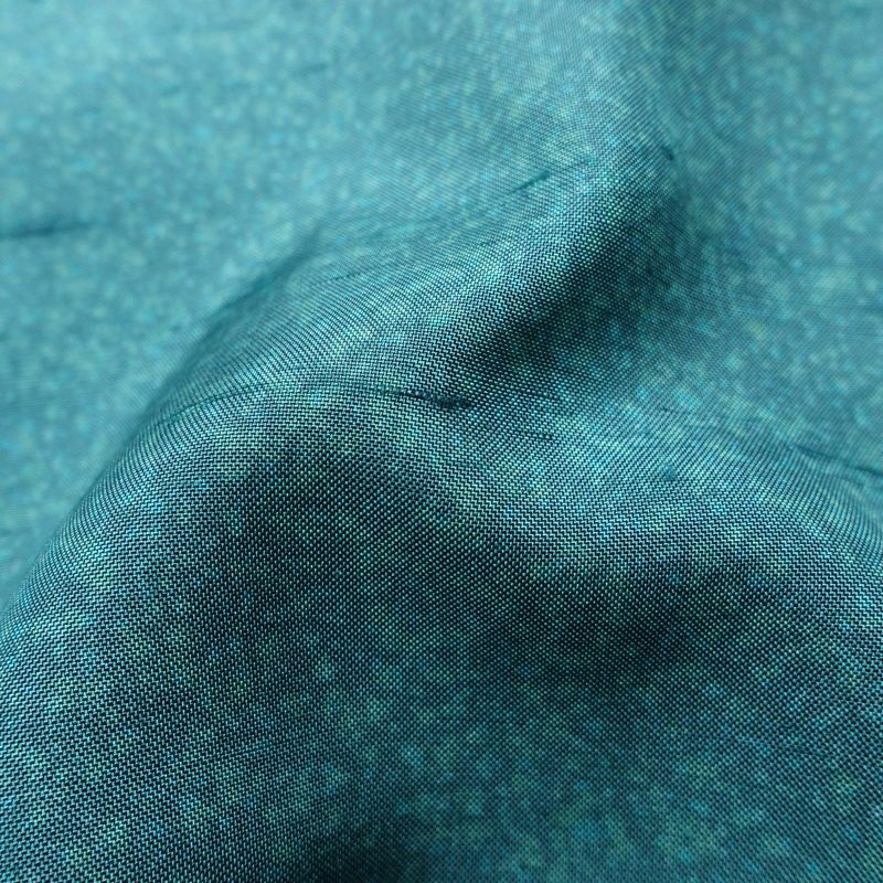 紬 良品 華井克峯 落款入り しつけ糸付き 正絹 その他の柄 袷仕立て 身丈165cm 裄丈65.5cm リサイクル着物 着物 紬地 青・紺_画像20