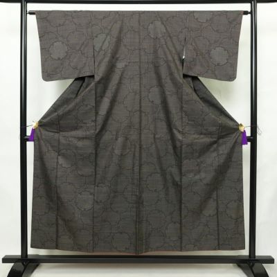 大島紬 良品 証紙なし しつけ糸付き 正絹 古典柄 袷仕立て 身丈159cm