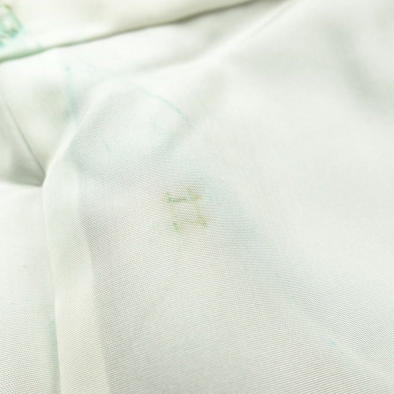 紬 しつけ糸付き 正絹 幾何学柄・抽象柄 袷仕立て 身丈163cm 裄丈64.5cm リサイクル着物 着物 モダン 黒_画像19