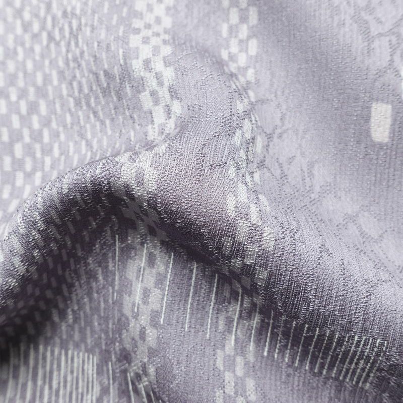 付け下げ 良品 落款入り 正絹 人物・動物柄 袷仕立て 身丈156cm 裄丈67.5cm リサイクル着物 着物 フォーマル 紫・藤色_画像21