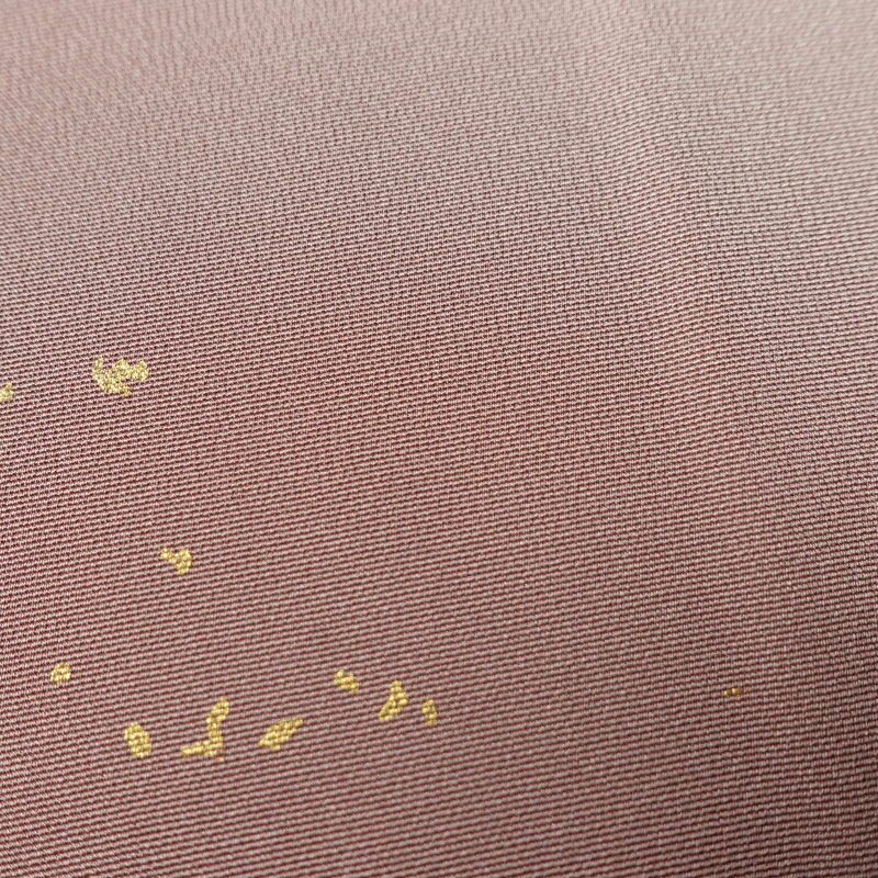 訪問着 一つ紋付き 正絹 その他の柄 袷仕立て 身丈155.5cm 裄丈65cm リサイクル着物 着物 箔 入学式 卒業式 七五三 お宮参り シンプル 上品 小豆・エンジ_画像8