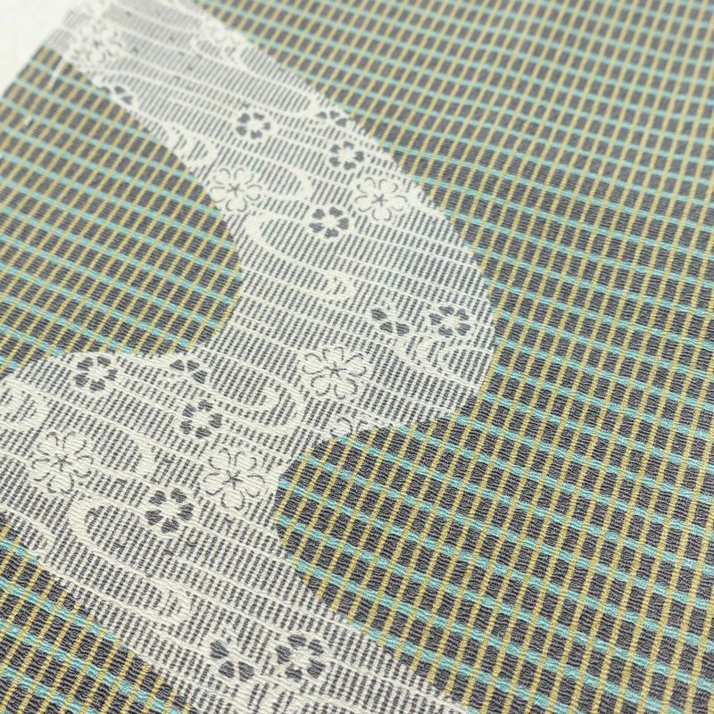 訪問着 良品 金田昇 落款入り しつけ糸付き 正絹 古典柄 袷仕立て 身丈161.5cm 裄丈65cm リサイクル着物 着物 入学式 卒業式 七五三 お宮参り フォーマル 緑・うぐいす色_画像11