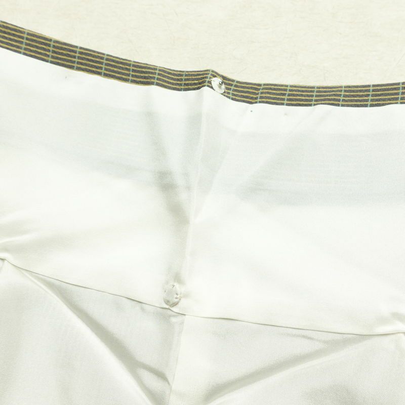 訪問着 良品 金田昇 落款入り しつけ糸付き 正絹 古典柄 袷仕立て 身丈161.5cm 裄丈65cm リサイクル着物 着物 入学式 卒業式 七五三 お宮参り フォーマル 緑・うぐいす色_画像21