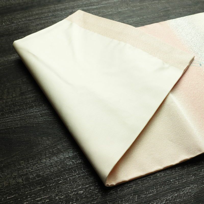 名古屋帯 太鼓柄 正絹 花柄 名古屋仕立て なごや帯 リサイクル帯 帯 シンプル 上品 白_画像10