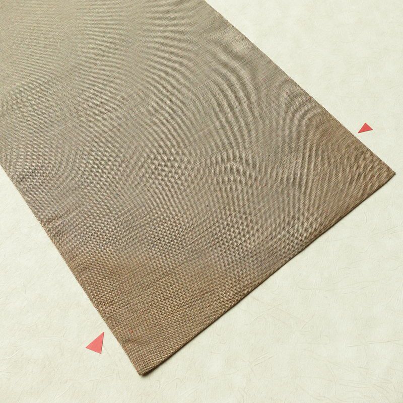 名古屋帯 太鼓柄 正絹 人物・動物柄 名古屋仕立て なごや帯 リサイクル帯 帯 モダン 茶_画像14