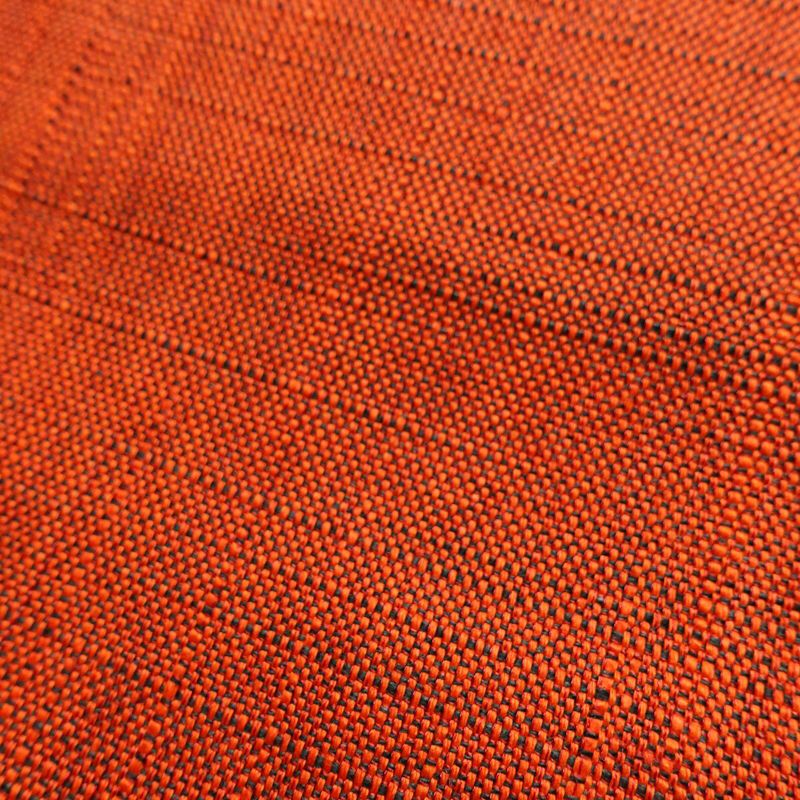 名古屋帯 全通柄 美品 正絹 無地 松葉仕立て なごや帯 リサイクル帯 帯 紬地 橙_画像5