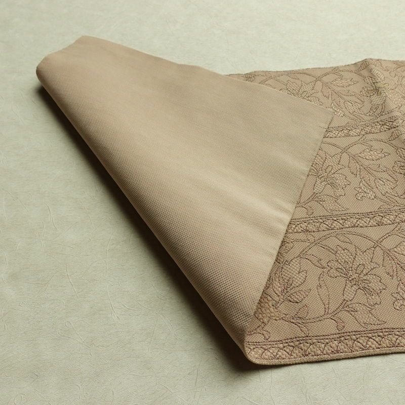 名古屋帯 六通柄 正絹 花柄 名古屋仕立て なごや帯 リサイクル帯 帯 ベージュ_画像10