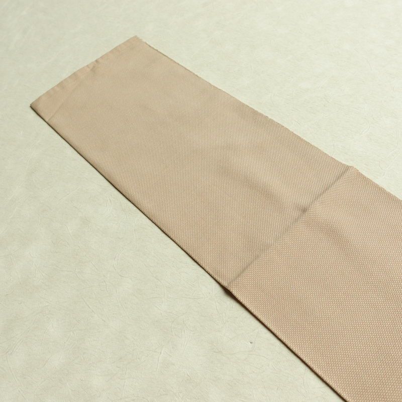 名古屋帯 六通柄 正絹 花柄 名古屋仕立て なごや帯 リサイクル帯 帯 ベージュ_画像15