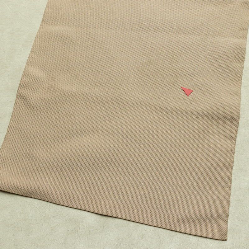 名古屋帯 六通柄 正絹 花柄 名古屋仕立て なごや帯 リサイクル帯 帯 ベージュ_画像16